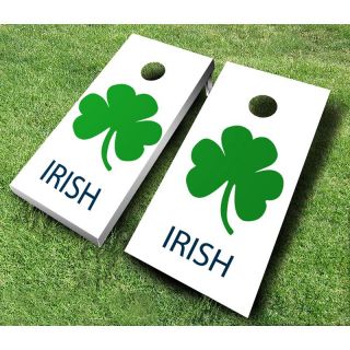 Irish Tournament Cornhole Set   703 GOLD/GREEN