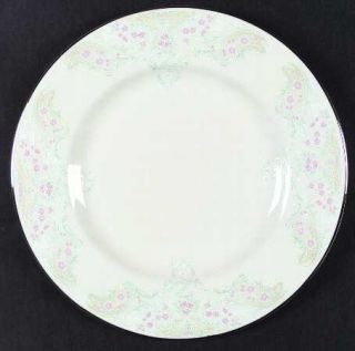 Belcrest Brocade Dinner Plate, Fine China Dinnerware   Pastel Floral Border, Pla
