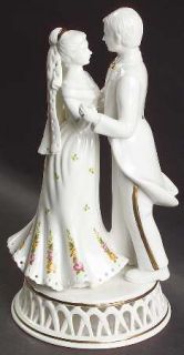Royal Albert Old Country Roses Wedding Bride and Groom Cake Topper, Fine China D