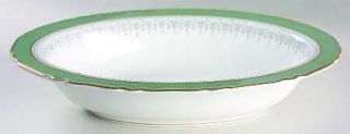 Royal Worcester Regency Green & Gray (New) 10 Oval Vegetable Bowl, Fine China D