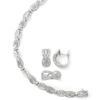ONLINE ONLY   1/10 CT. T.W. Diamond Criss Cross Jewelry 3 Pc. Set, Womens
