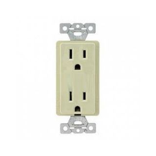 Cooper AHDECB15I Electrical Outlet, Decorator Duplex Receptacle Ivory
