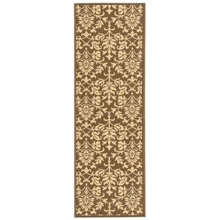 Safavieh Chocolate/ Natural Indoor/ Outdoor Runner Rug (22 X 14)