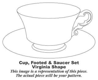 Syracuse Sy12 Footed Cup & Saucer Set, Fine China Dinnerware   Gold Laurel, Maro