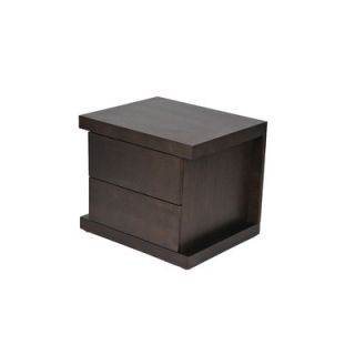 Pangea Home Taylor 2 Drawer Nightstand THITE NS Finish Espresso