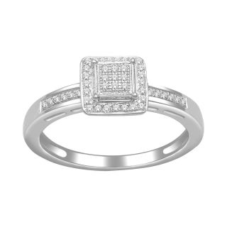1/7 CT. T.W. Diamond Princess Style Ring, White/Gold, Womens