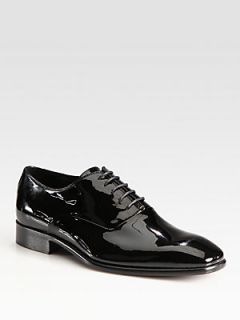  Collection Patent Leather Lace Ups   Black
