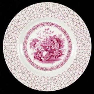 Empire Porcelain  Beverley Red Salad Plate, Fine China Dinnerware   Red Geometri