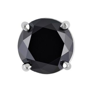 1 CT. T.W. Round Color Treated Black Diamond Stud Earrings, White