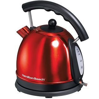 Hamilton Beach 7.2 Cup Stainless Steel Dome Kettle, Red