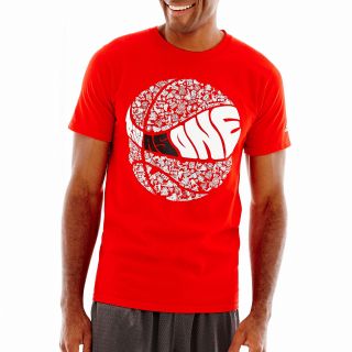 Adidas True Baller Tee, Light Scarlet, Mens