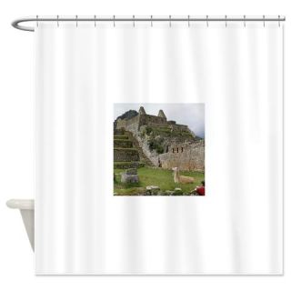  Tourist watching an Alpaca in the I Shower Curtain  Use code FREECART at Checkout