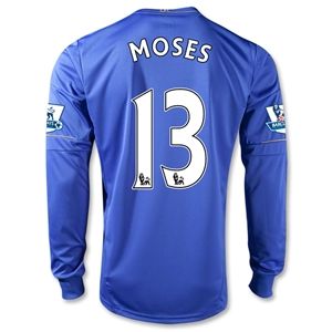 adidas Chelsea 12/13 MOSES LS Home Soccer Jersey