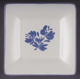 Pfaltzgraff Yorktowne (China) Finger Food Plate, Fine China Dinnerware   Blue Fl