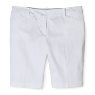 Mossimo Womens Plus Size 11 Bermuda Shorts   White 30W