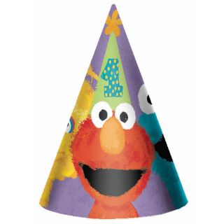 Sesame Street 1st Birthday   Cone Hats