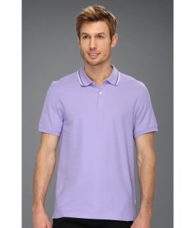 Calvin Klein S/S 2 Button 50s/1 Pique Polo Mens Short Sleeve Knit (Purple)
