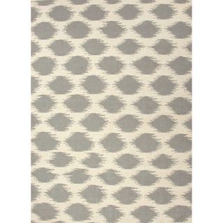 Handmade Flat Weave Tribal Pattern Gray/ Black Rug (36 X 56)