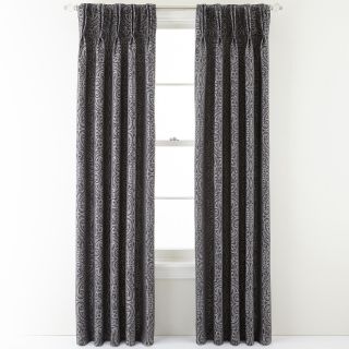 ROYAL VELVET Colebrook Pinch Pleat Curtain Panel, Charcoal