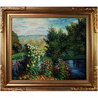 Corner of the Garden at Montgeron Framed Canvas Wall Art