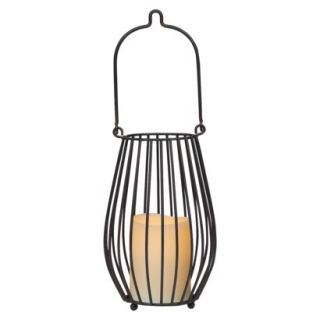 Indoor/Outdoor Basket Lantern with Flameless Candle