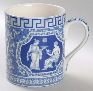 Spode Blue Room Collection Mug, Fine China Dinnerware   Multimotif Blue Scenes