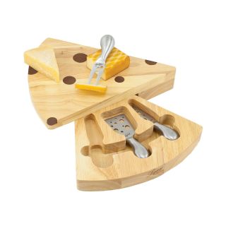 Picnic Time Swiss Cheese Board with Tools