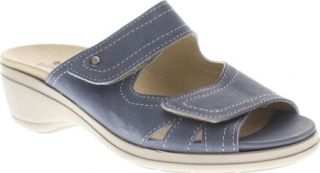 Womens Spring Step Mattea   Blue Leather Casual Shoes