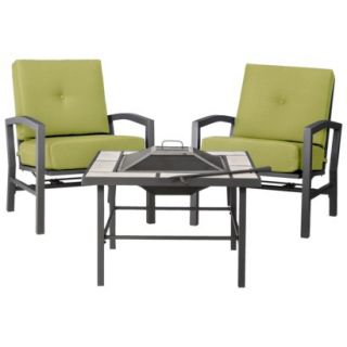 Outdoor Patio Furniture Set Threshold 3 Piece Lime Green Aluminum Firepit,