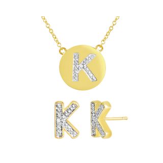 ONLINE ONLY   Diamond Addiction Diamond Accent Initial K Set, Womens