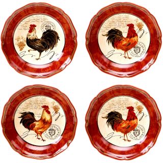 Tuscan Rooster Set of 4 Soup Bowls