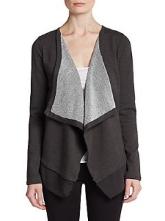 French Terry Open Front Cardigan