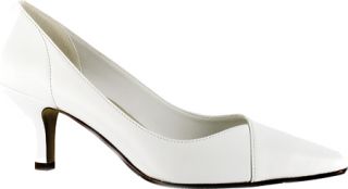 Womens Easy Street Chiffon   White Polyurethane Mid Heel Shoes