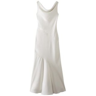 TEVOLIO Womens Soft Satin Cowl Neck Bridal Gown   Porcelain White   8