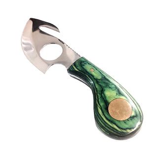7 inch Hook Blade Hunting Skinner Knife (Green Blade materials Stainless steel Handle materials Wood handle Blade length 4 inches Handle length 3 inches Weight 1 pound Dimensions 7 inches long Before purchasing this product, please familiarize yours