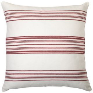 Threshold Oversized Stripe Toss Pillow   Red (24x24)