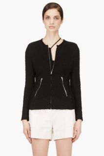 Iro Black Bouclandeacute Knit Amiya Jacket