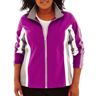 Made For Life Colorblock Jacket   Plus, Bright Violet/nick, Womens