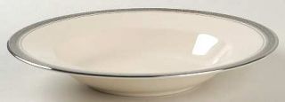 Franciscan Indigo Rim Soup Bowl, Fine China Dinnerware   Platinum Decor On Black