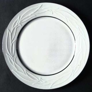 Vogue Concerto Platinum Dinner Plate, Fine China Dinnerware   Raised Leaf Design