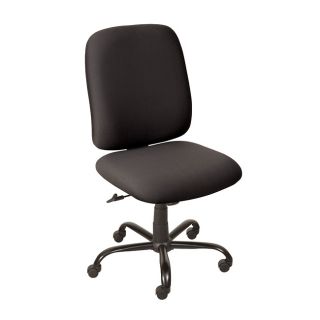 Titan Black High back Rolling Desk Chair With An Oversized Steel Base (BlackTested to support up to 500 poundsGreenguard indoor air quality certifiedPadded and upholstered seat and back provide long lasting supportSeat dimensions 22.5 inches wide x 22 in