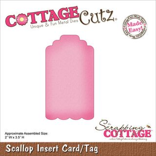 Cottagecutz Die scallop Insert Card/tag Made Easy