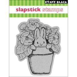 Penny Black 4x5.25 in Pansy Bunny Cling Stamp