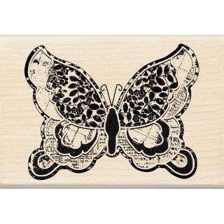 Inkadinkado Large Butterfly Mounted Rubber Stamp