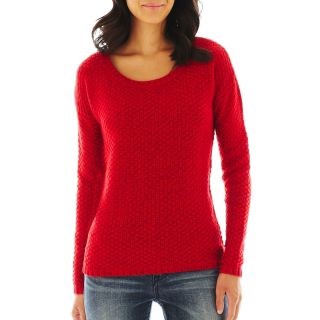 A.N.A Cable Sweater   Petite, Barb Chrry/l Rose, Womens