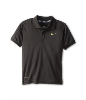 Nike Kids Dri FIT S/S Polo Boys Short Sleeve Pullover (Pewter)