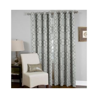 Elrene Latique Grommet Top Curtain Panel, Charcoal