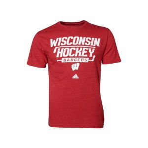 Wisconsin Badgers adidas NCAA Stickshot Tri B T Shirt