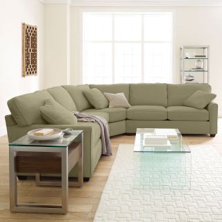 Possibilities Sharkfin Arm 3 pc. Loveseat Sectional, Taupe