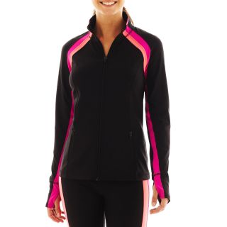 Xersion Zip Front Colorblock Jacket, Blk/neobrry/trpclc, Womens